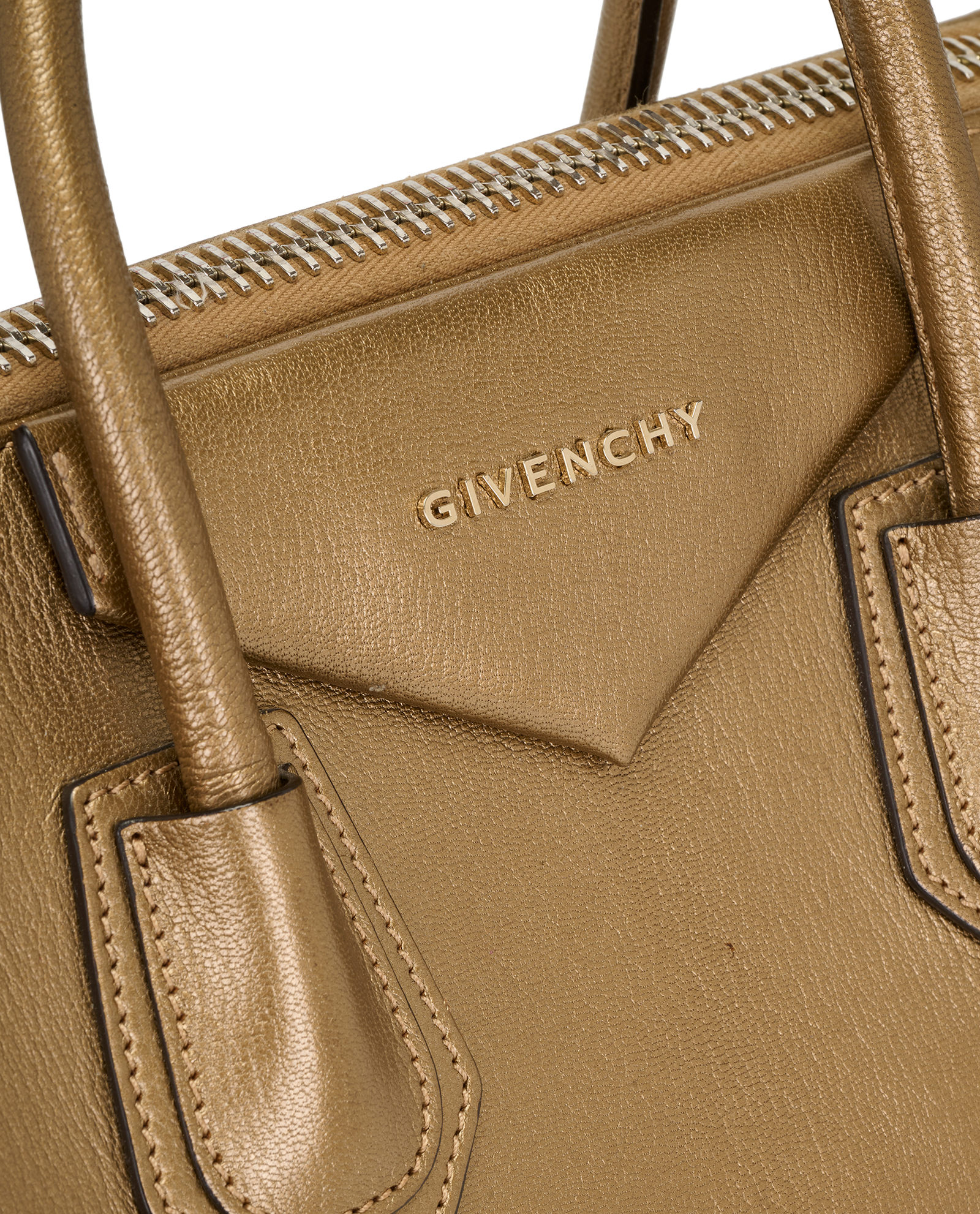 Medium Antigona, &pound;410, Handbags, Gold, Leather, Other view
